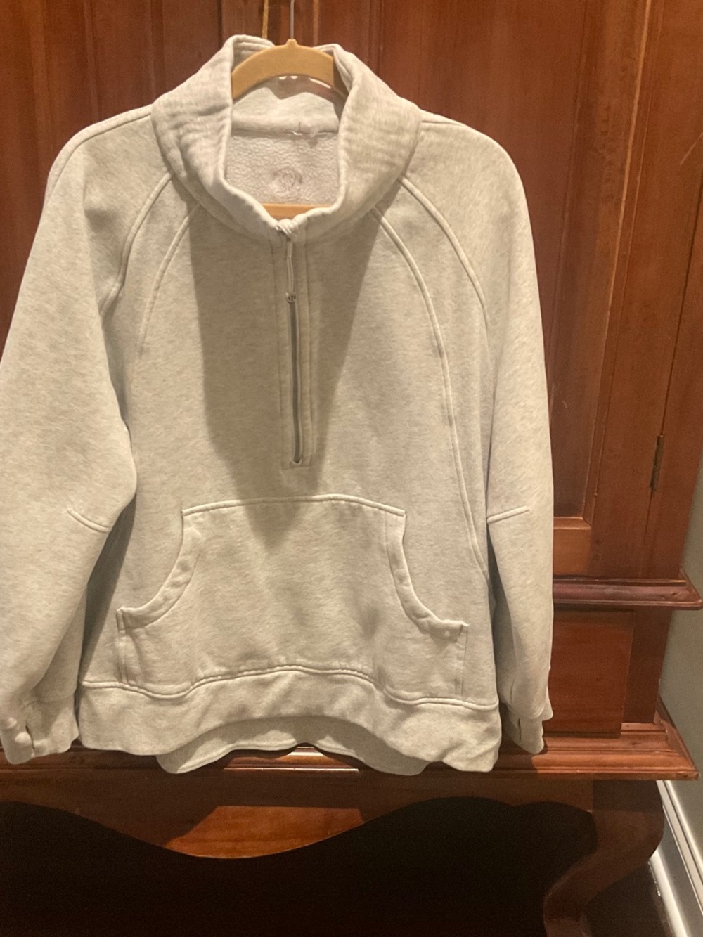 Lululemon  Scuba Oversized  Half -Zip  Fleece  Sweater ,Color  Gray Size XL/XXL